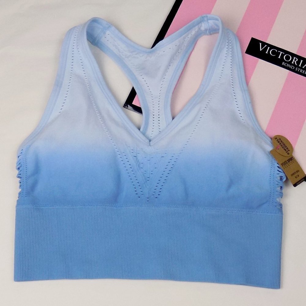 nwt VS PINK sports bra crop top ombre tie dye boho
